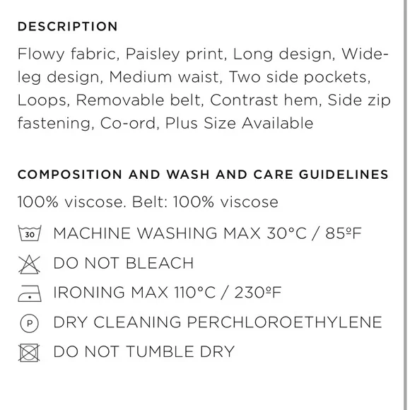 Mango Paisley Print Pants NWT - Picture 4 of 4